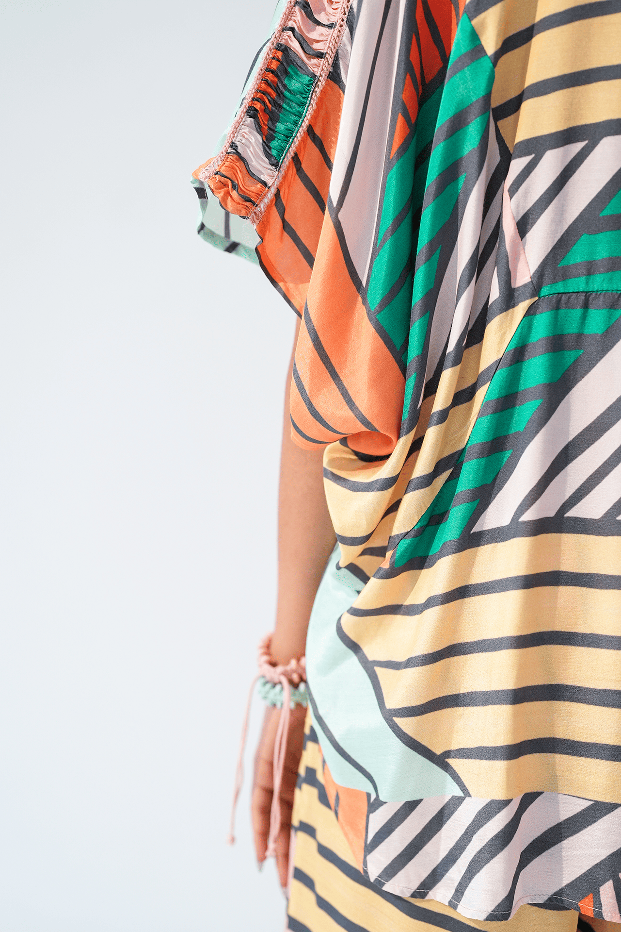 Coffee Crunch kimono top