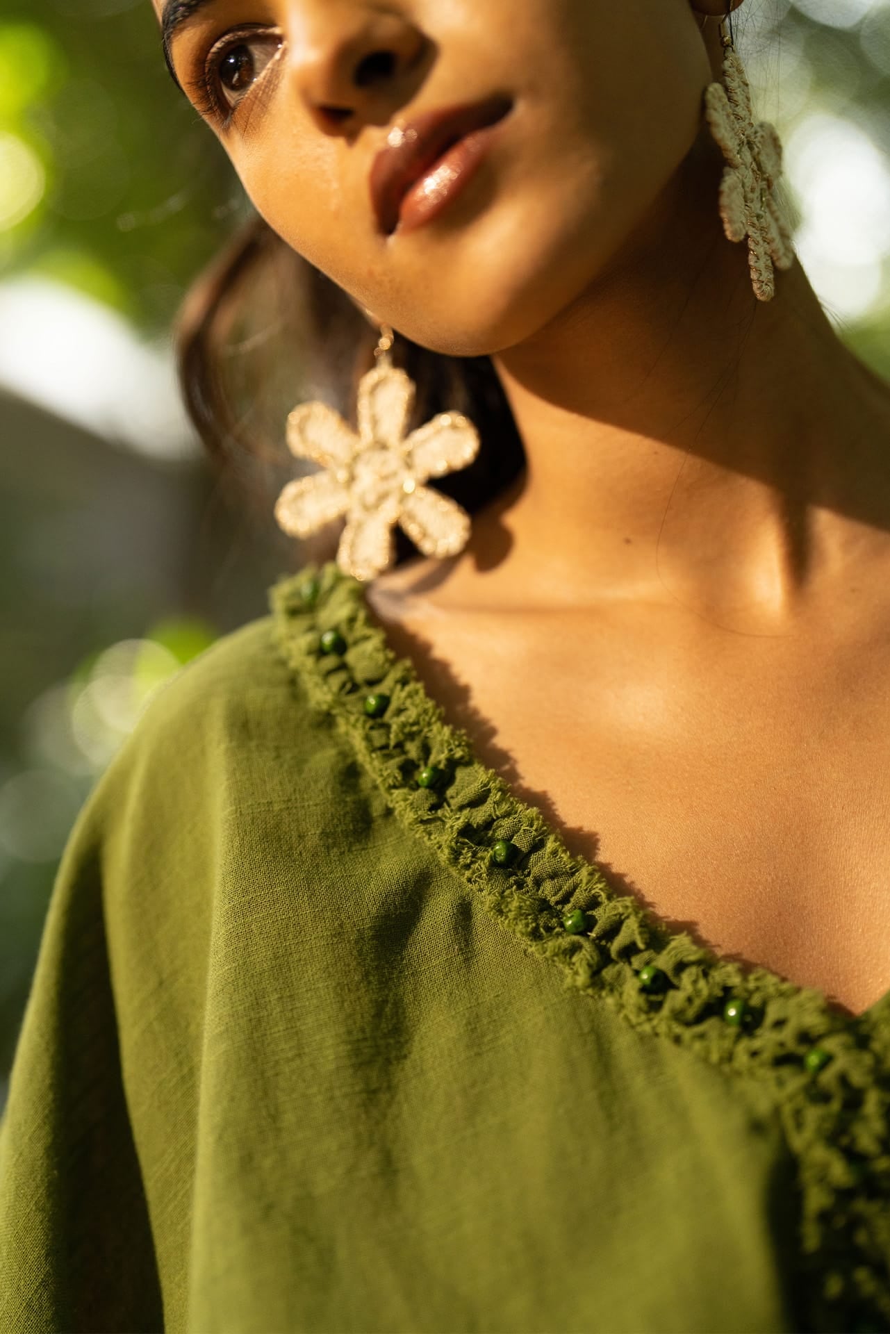 Sage green kaftan coverup