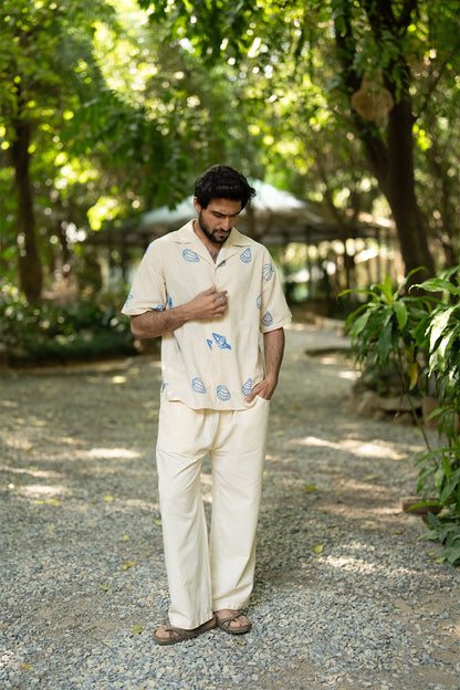 Blue embroidery shirt