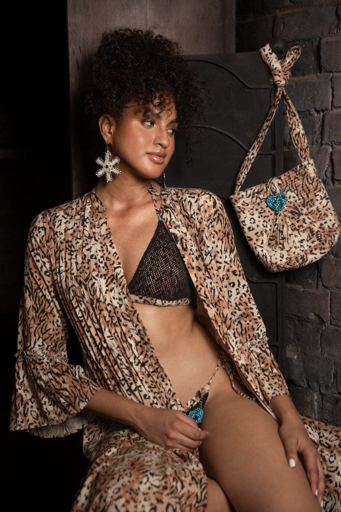 ZZ net-layered bikini & brief set