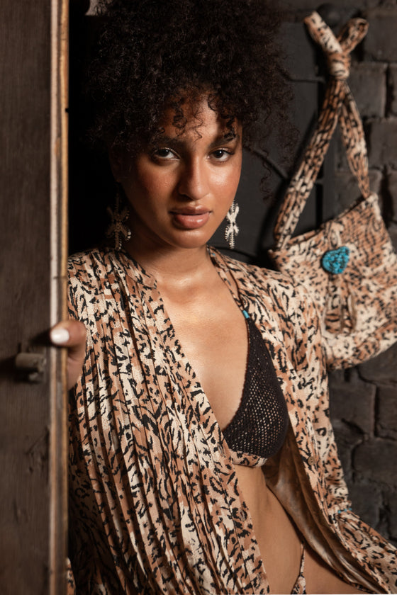 Lillyput firebrand leopard-printed coverup