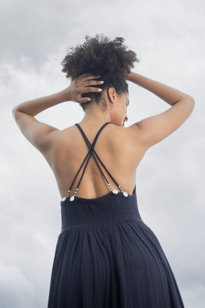 Black magic long dress