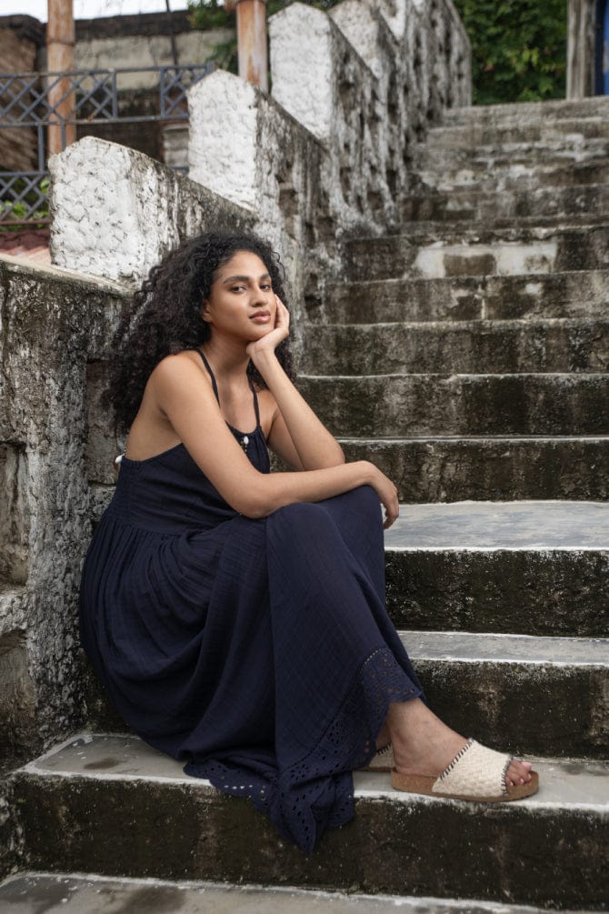 Khus  macrame embellished clogs