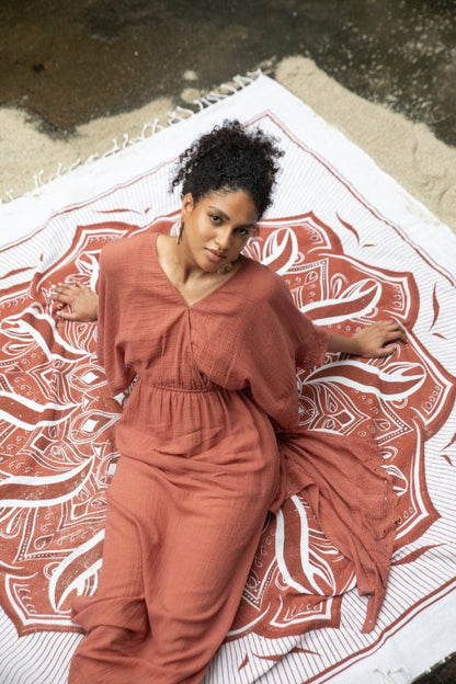 Rose balsam long kaftan