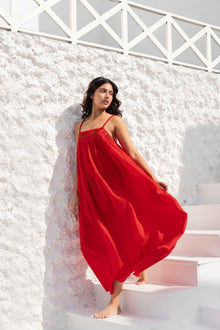  Scarlet embellished yoke long dress