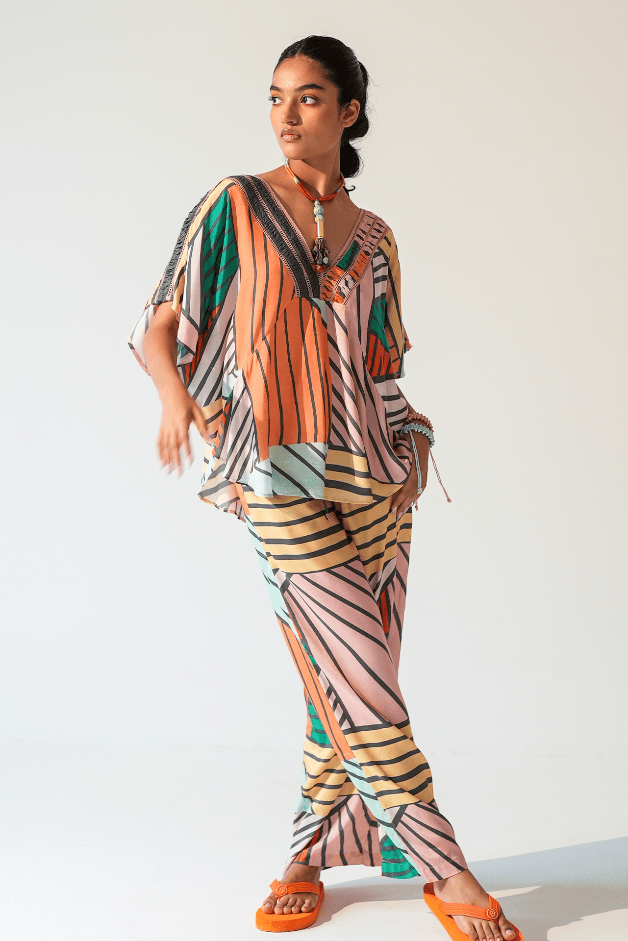 Coffee Crunch kimono top