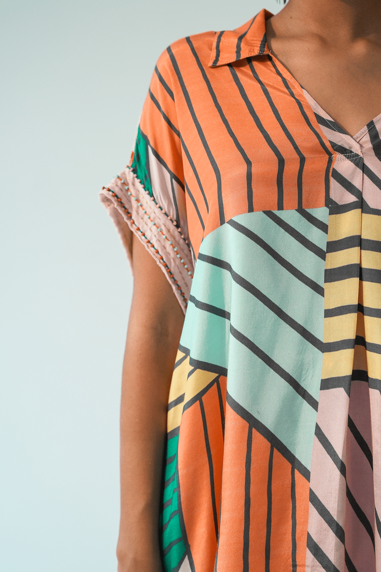 Retro Ripple Oversized resort top