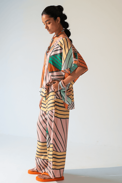 Coffee Crunch kimono top