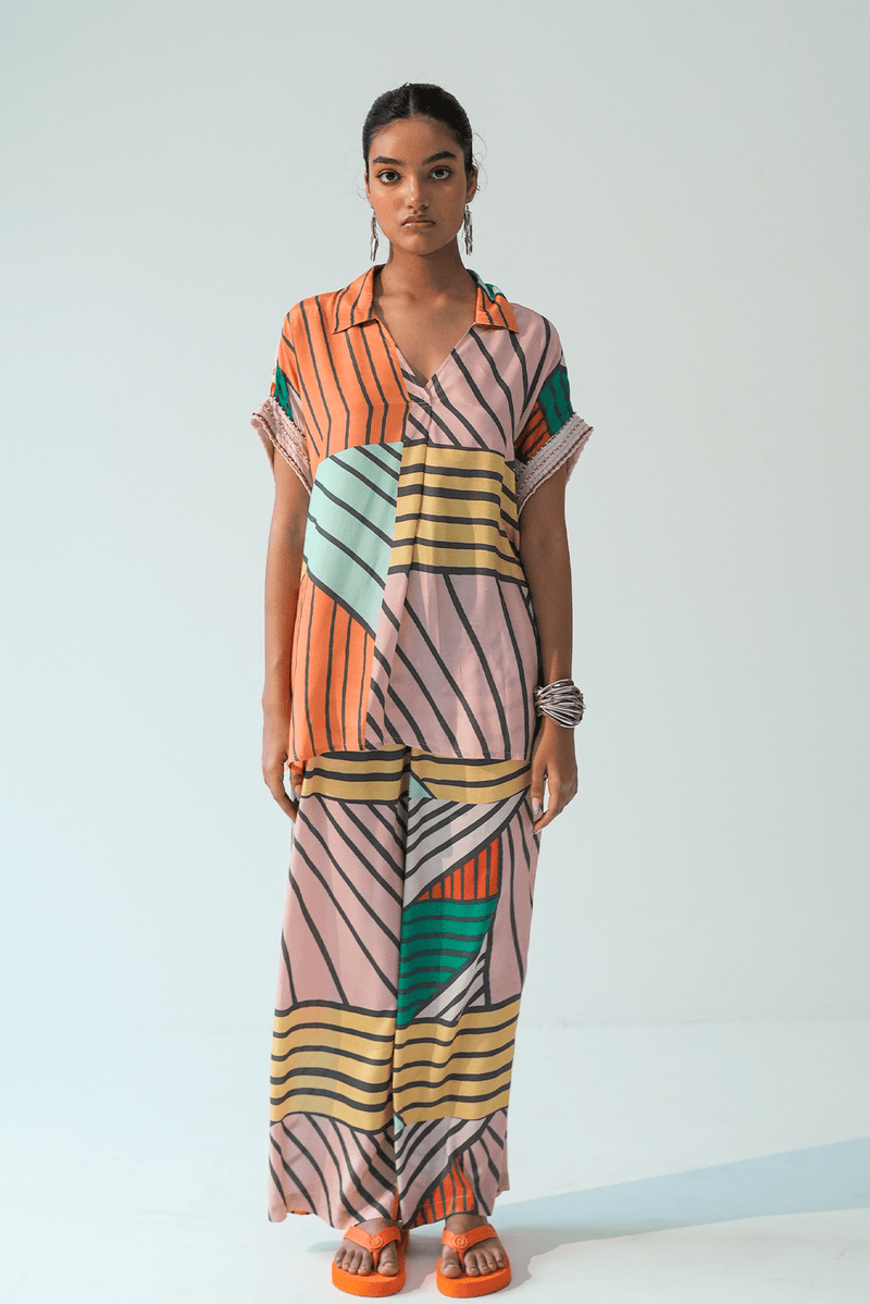 Retro Ripple Oversized resort top