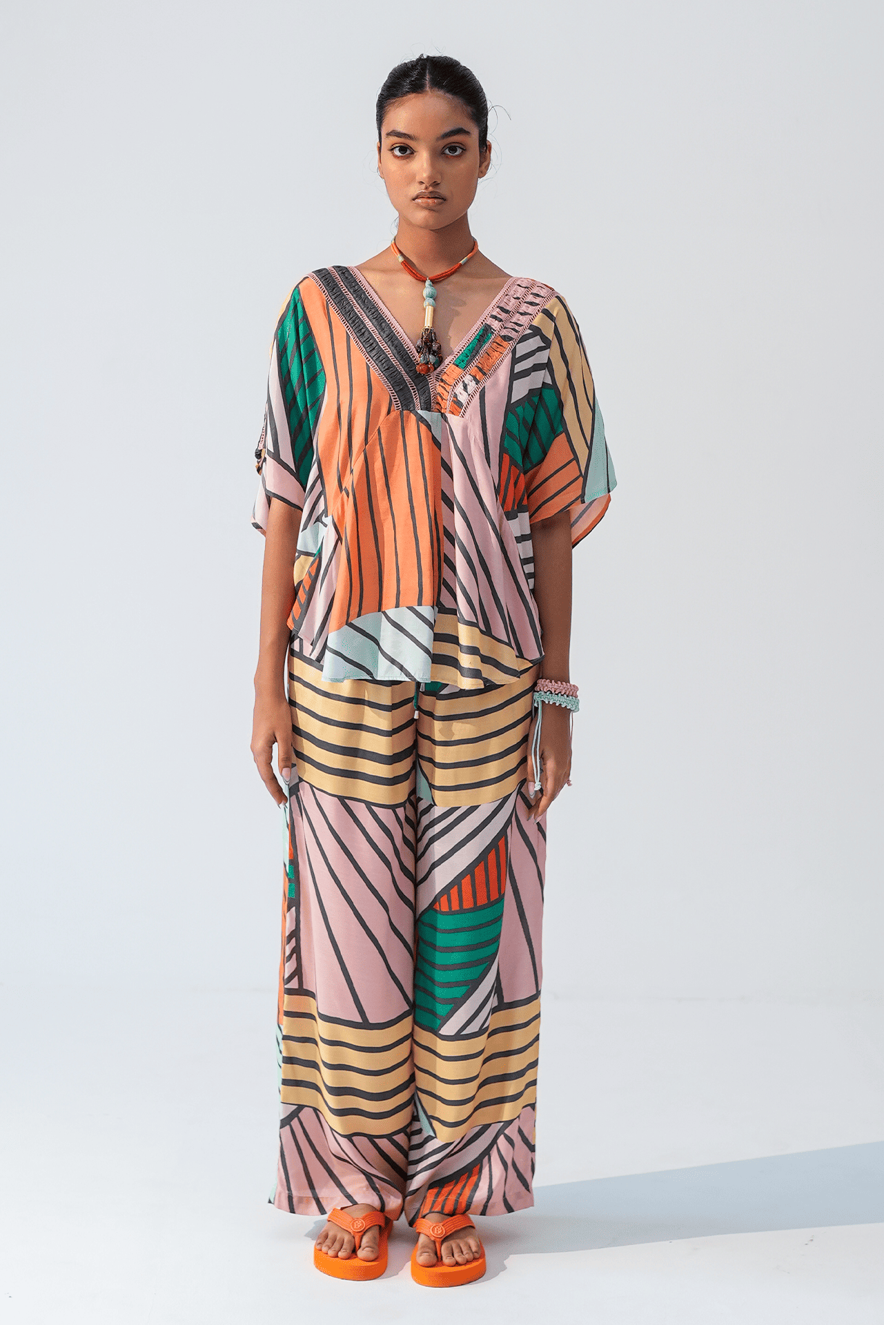 Coffee Crunch kimono top