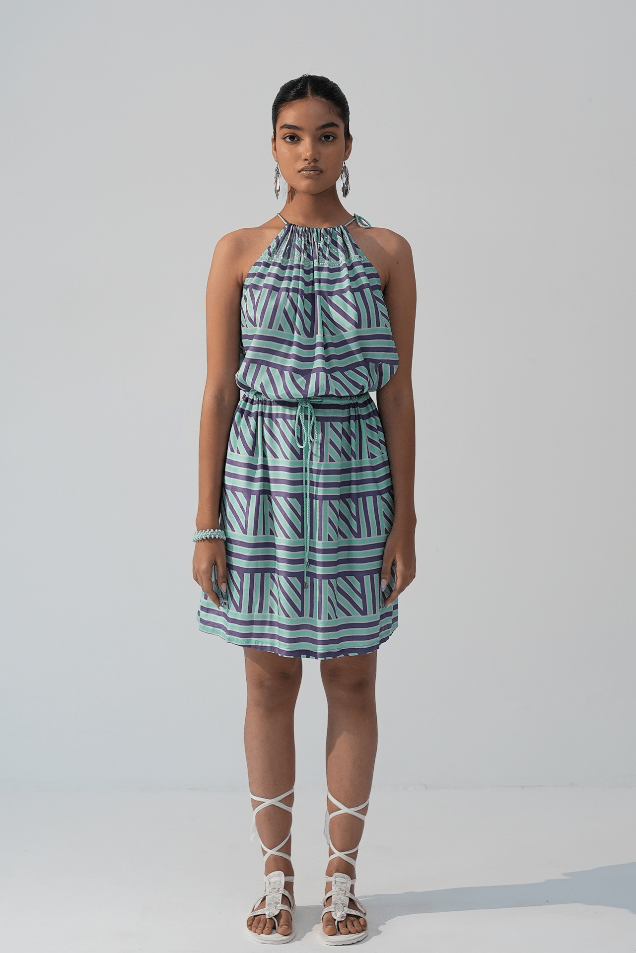 Hazelnut Haven Halter Dress