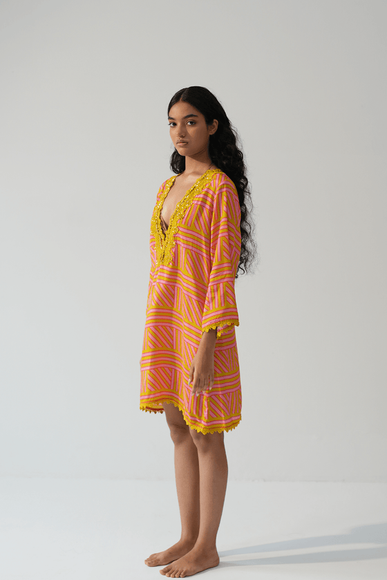 Tangerine tango kurta coverup