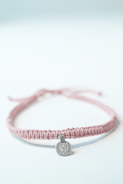 Berry bar macrame choker