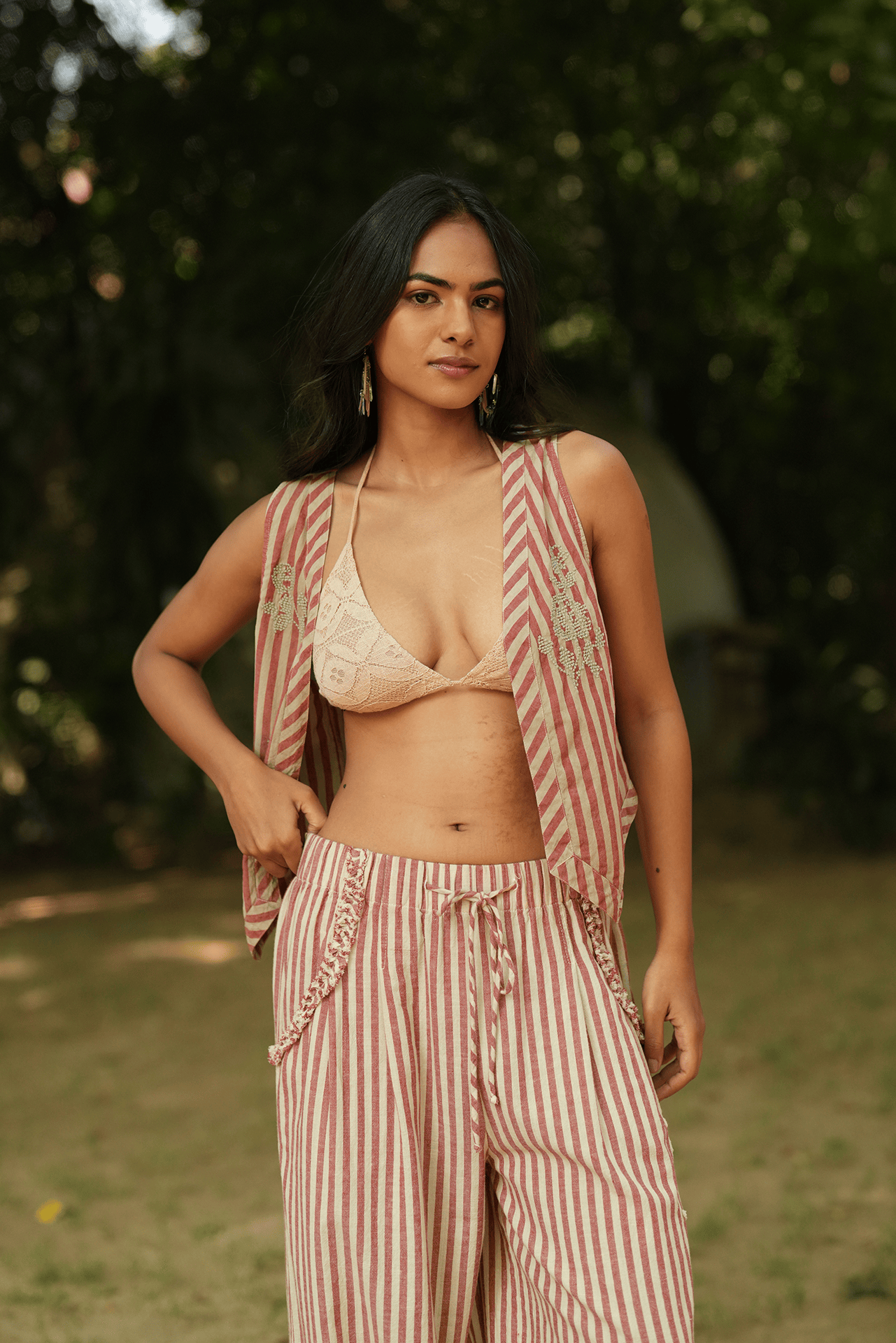 Pecan vest and Sunlee  bikini