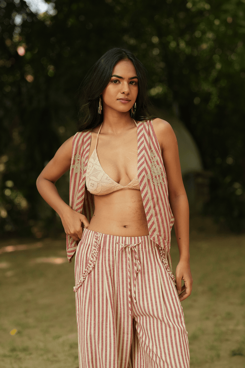 Pecan vest and Sunlee  bikini