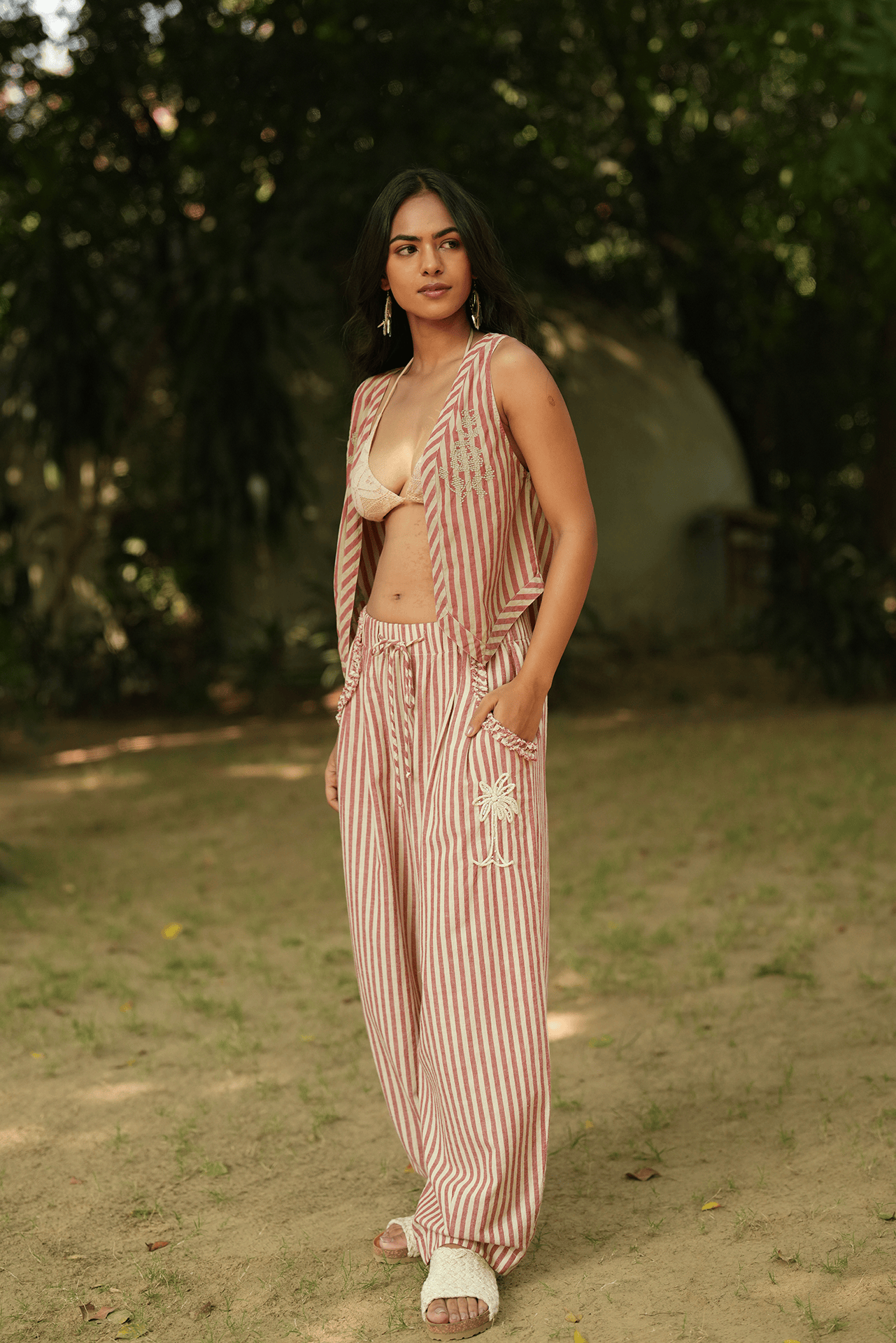 Pecan vest and Sunlee  bikini