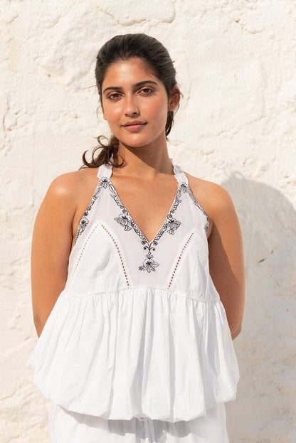 Zoe balloon crop top