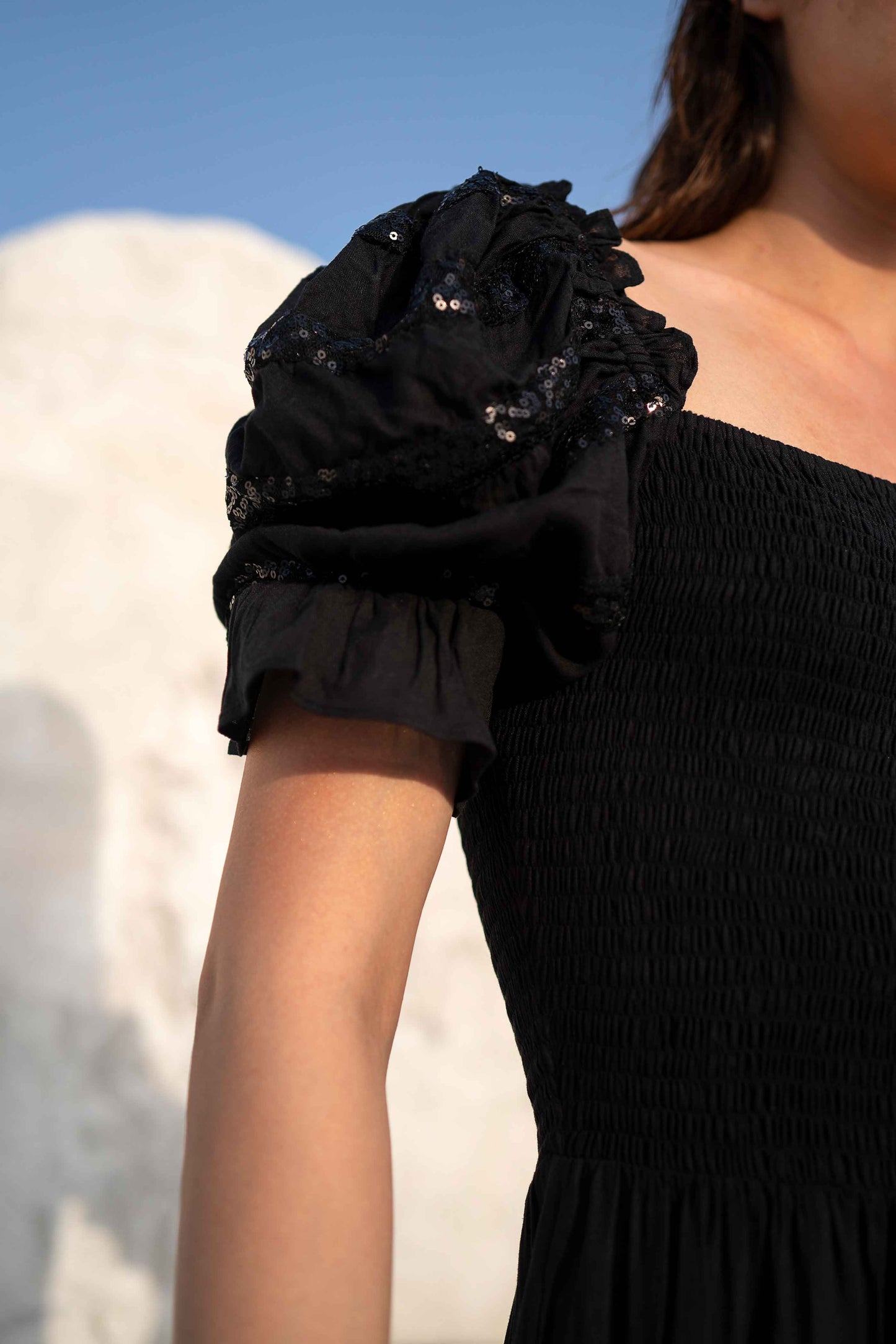 Galaxy Ballooned Sleeves Jumpsuit