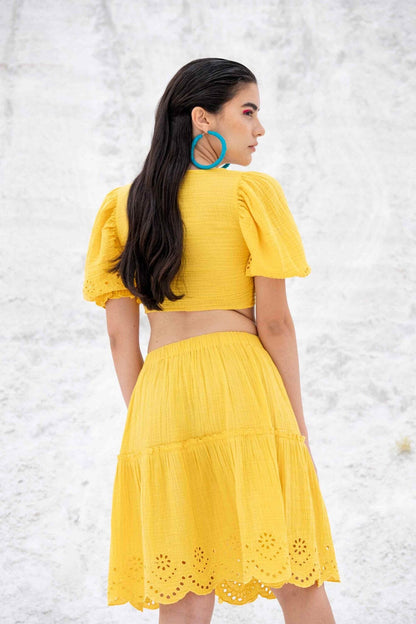 Cordon blue skirt with tie top (Set of 2 products)