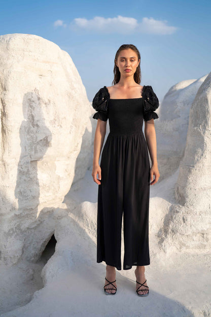 Galaxy Ballooned Sleeves Jumpsuit
