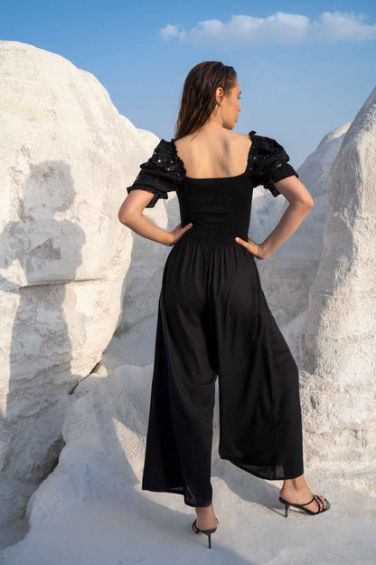 Galaxy Ballooned Sleeves Jumpsuit