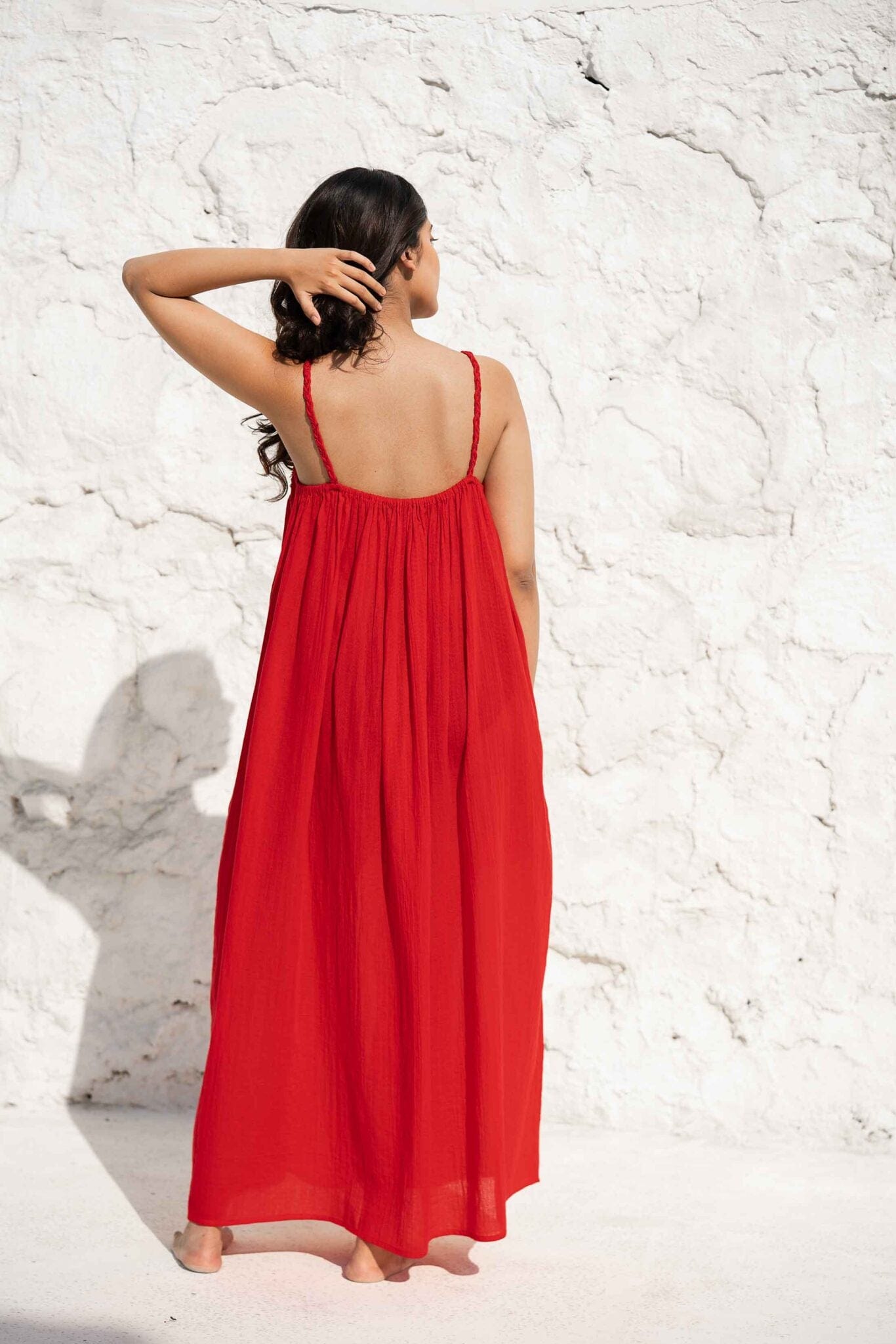 Scarlet Embellished Yoke Long Dress