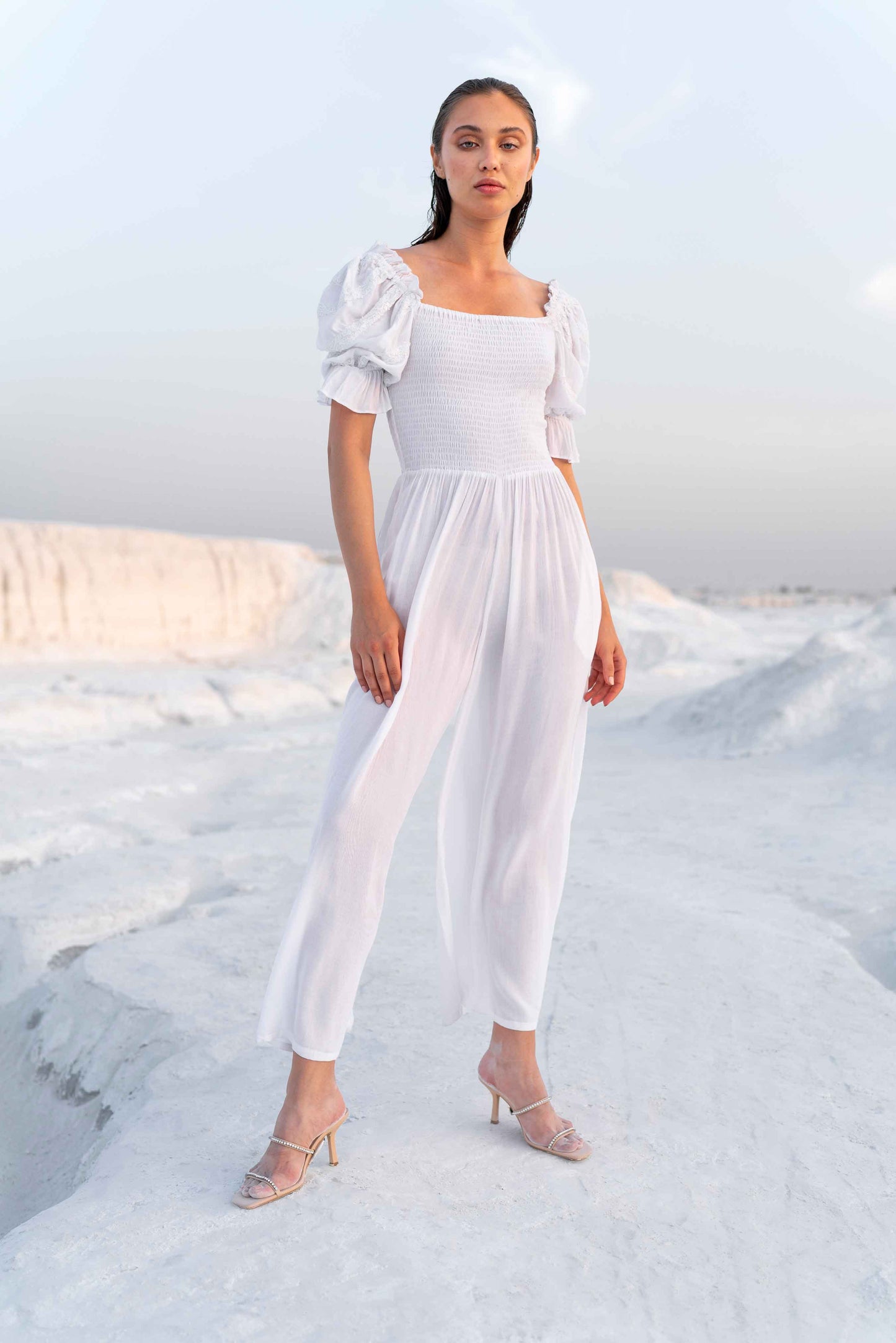 Galaxy Ballooned Sleeves Jumpsuit