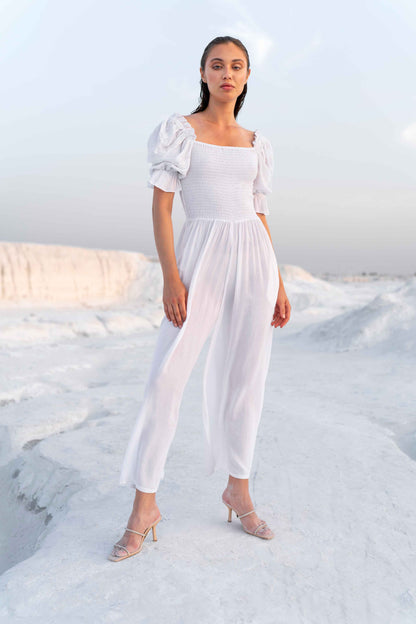 Galaxy Ballooned Sleeves Jumpsuit