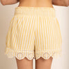 Olivia printed & striped shorts