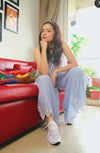 Ankita Lokhande in Pearl striped crop top