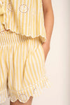 Olivia printed & striped shorts