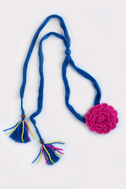 Sidecar crochet flower pendant