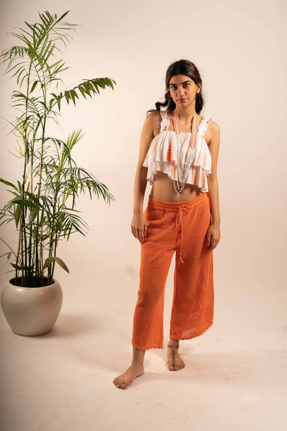 Ashna Suri in Emily tie dye layered crop top