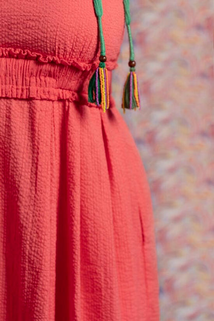 Sidecar crochet flower pendant