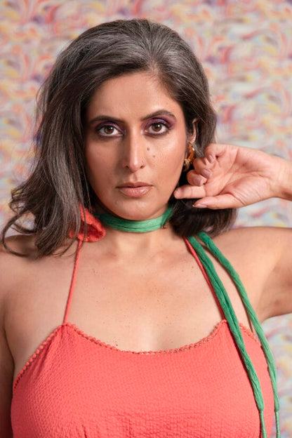 Sidecar crochet flower pendant