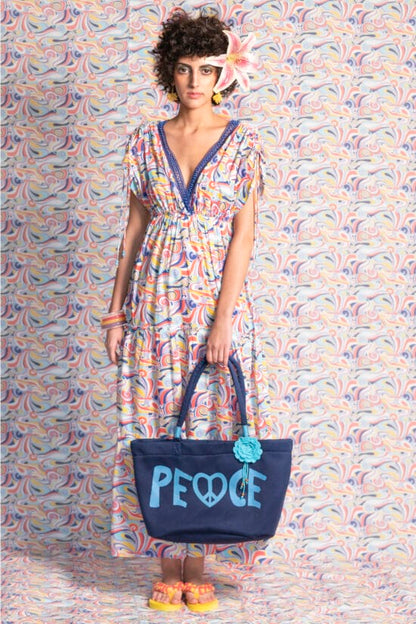 Rum Daisy Psychedelic Print Bell bottoms