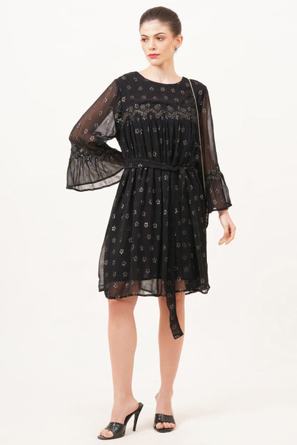 Glow knee length dress