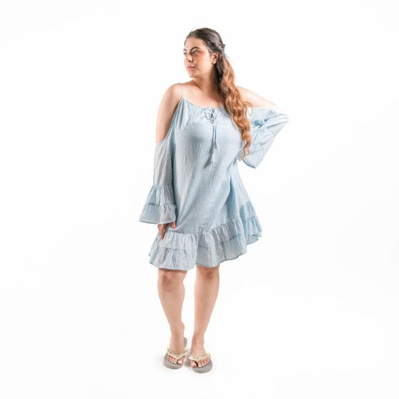 Aquamarine spaghetti dress