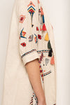Freya embroidered and beaded duffle long coat (Custom Made)