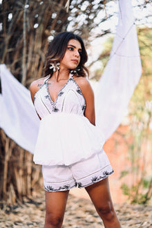  Ankana Ghosh in Zoe white  balloon crop top