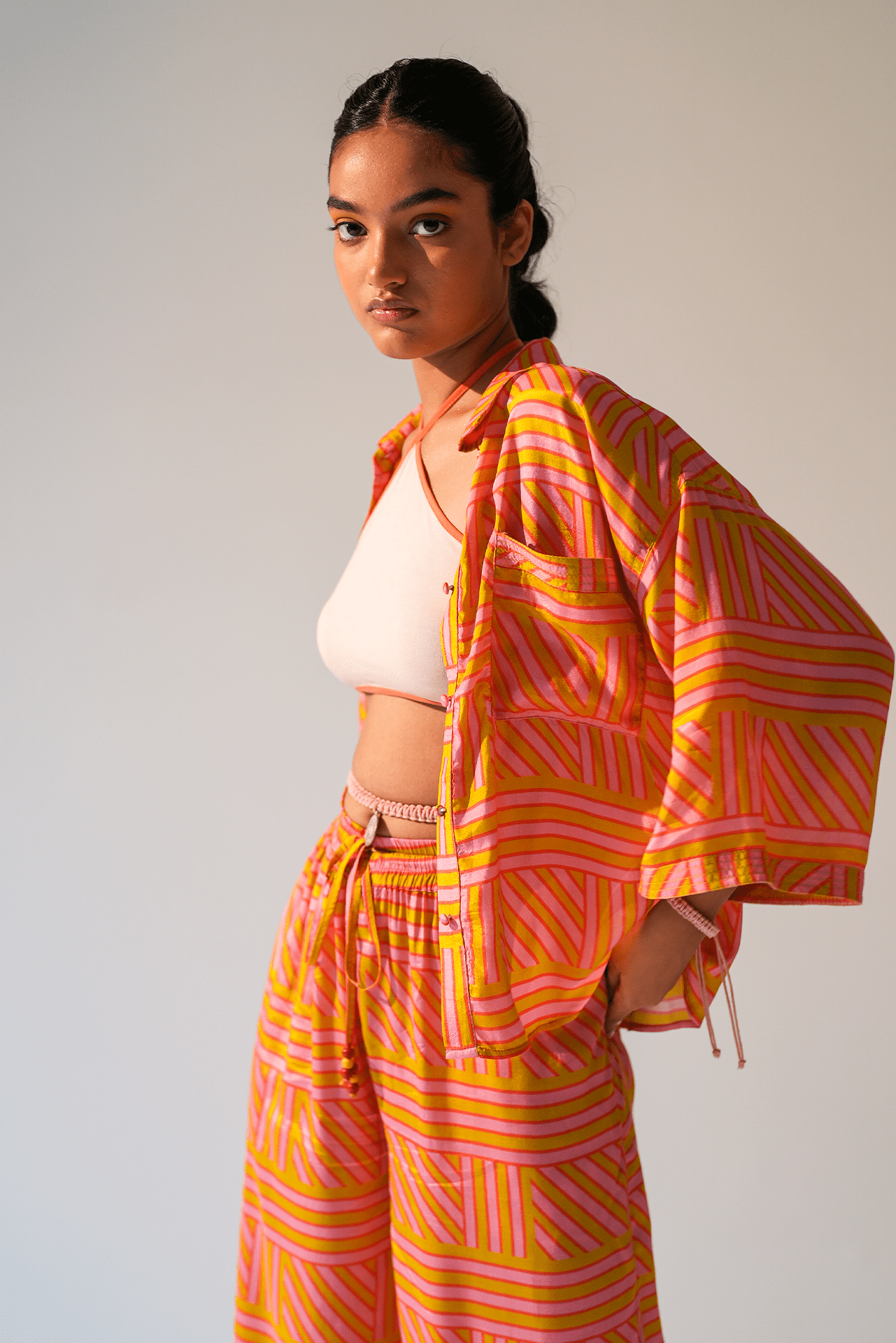 Gulnar Virk in Cool Frosty co-ord set