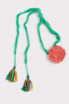 Sidecar crochet flower pendant
