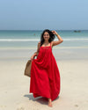 Anupriya Kapur in Scarlet Embellished Yoke Long Dress