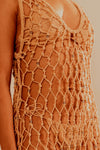 Sunlee beige cotton lace fabric bikini and brief set
