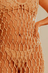Sunlee beige cotton lace fabric bikini and brief set