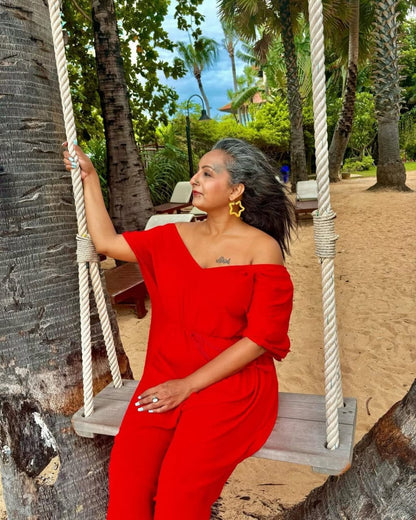Bhavjet Seghal in Diana kaftan jumpsuit