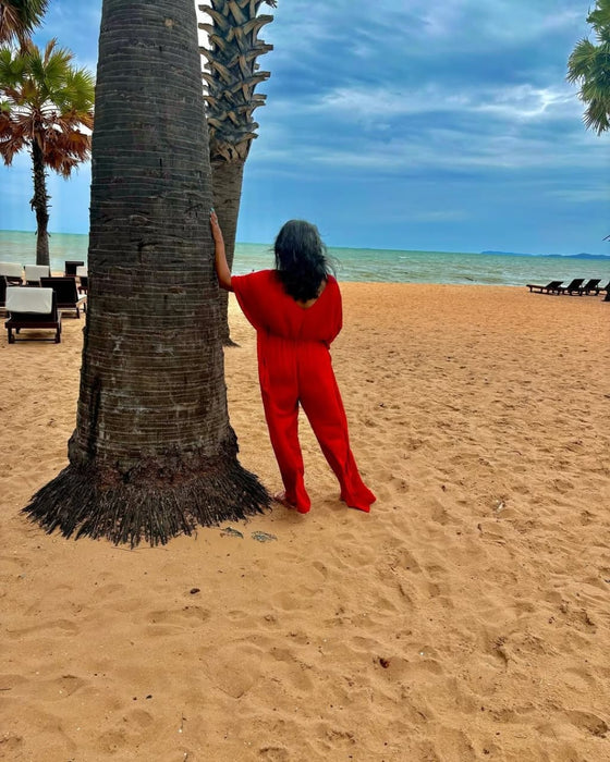 Bhavjet Seghal in Diana kaftan jumpsuit