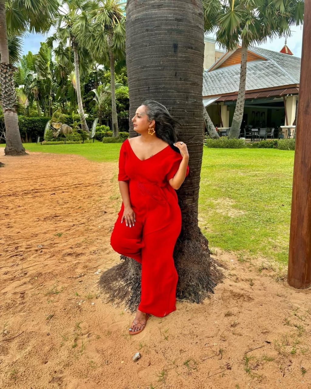 Bhavjet Seghal in Diana kaftan jumpsuit