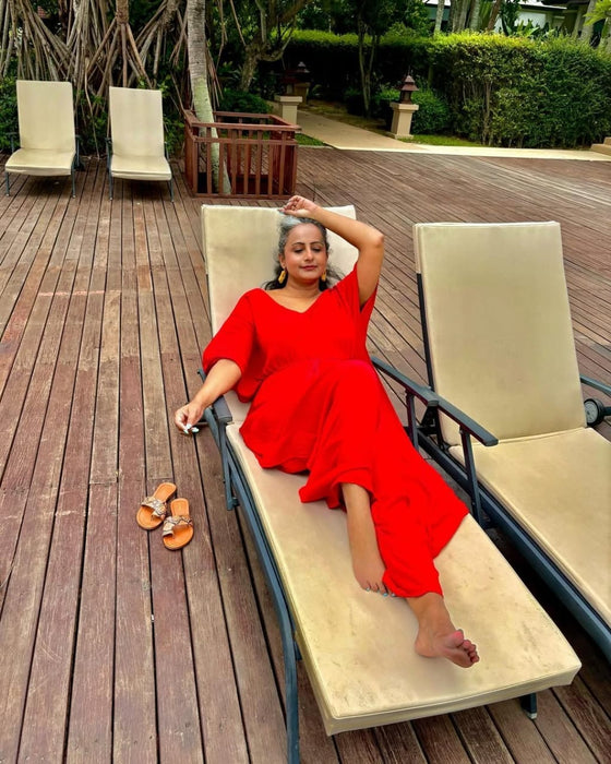 Bhavjet Seghal in Diana kaftan jumpsuit