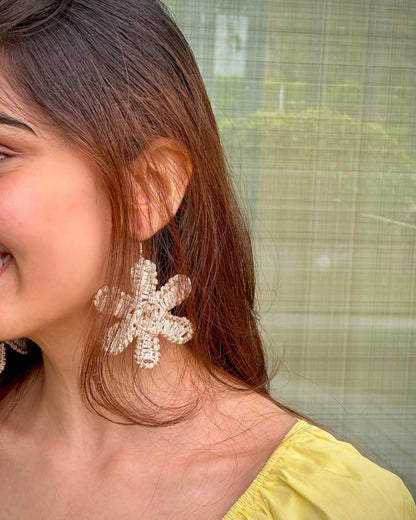 Viddhi Giri in Snap ginger floral danglers